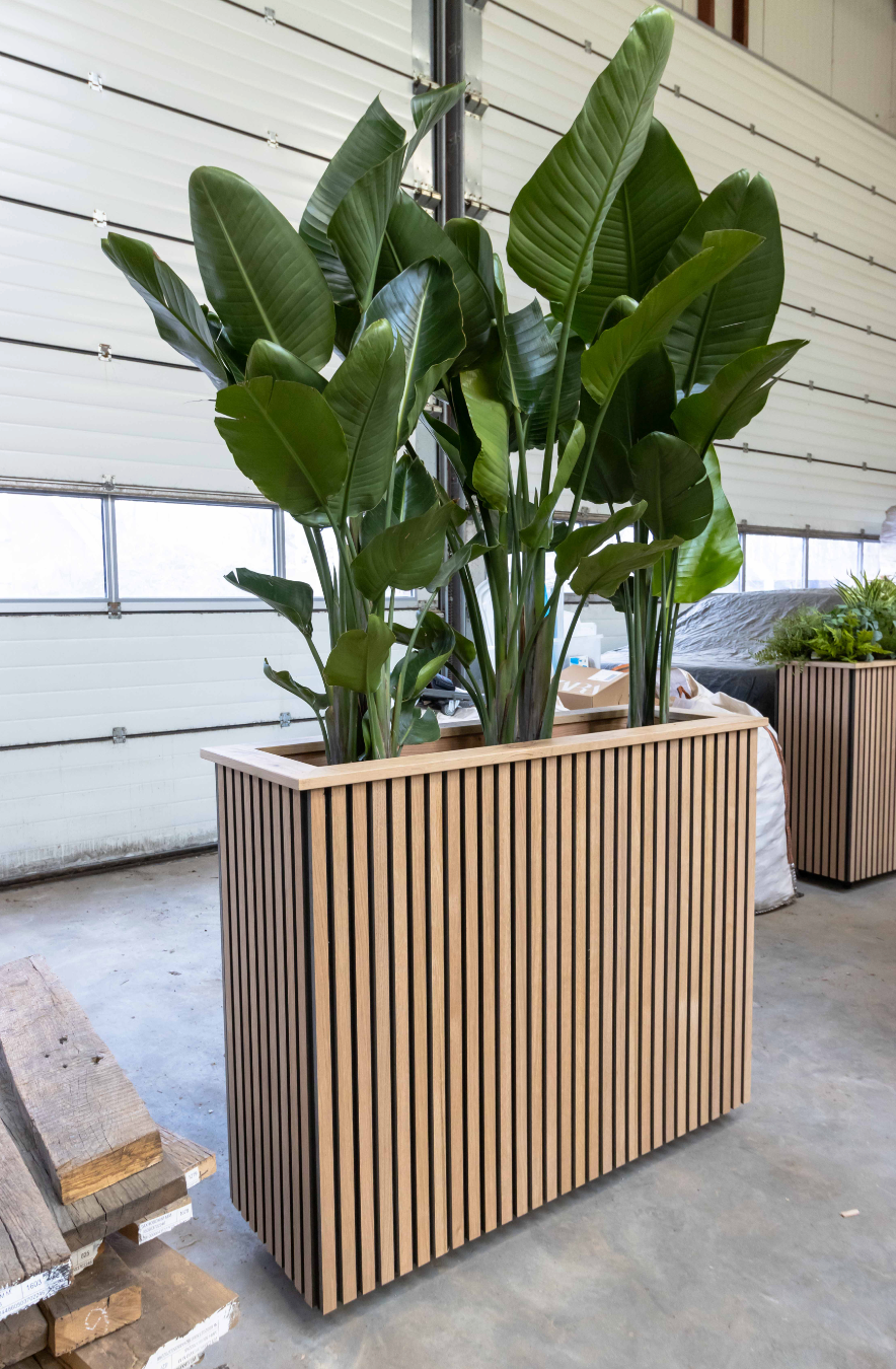 Plantenbak van akupanelen incl. planten