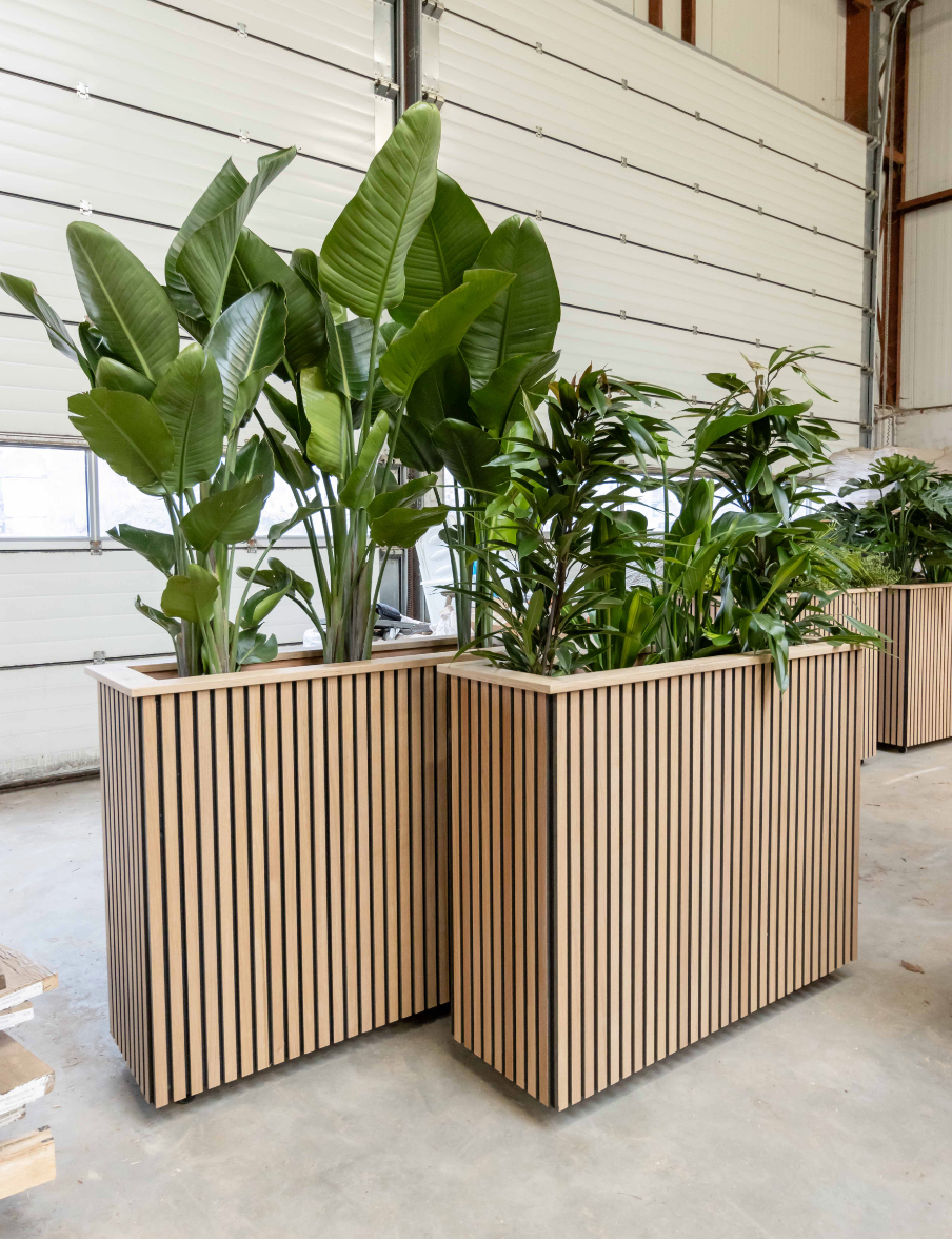 Plantenbak van akupanelen incl. planten