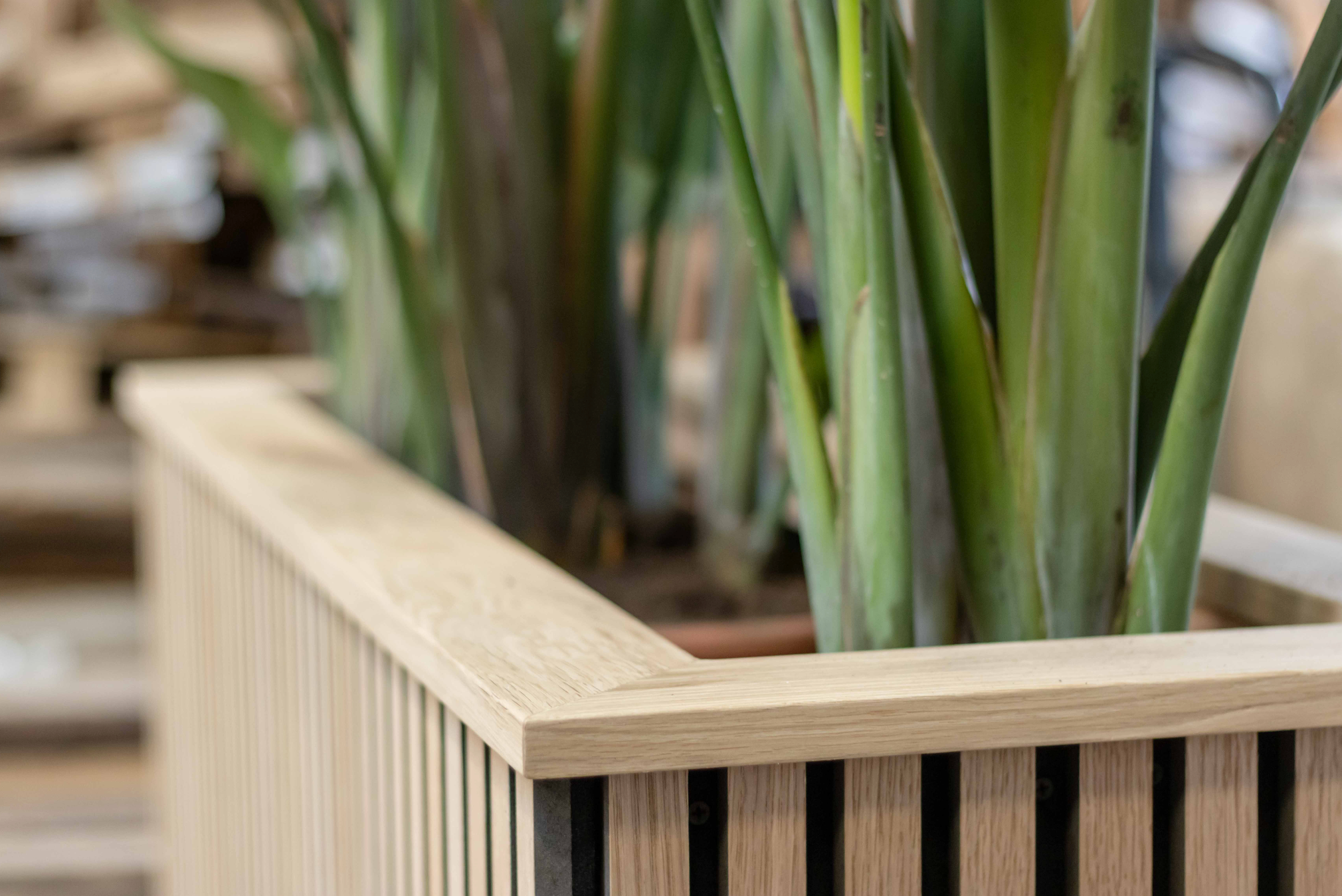 Plantenbak van akupanelen incl. planten