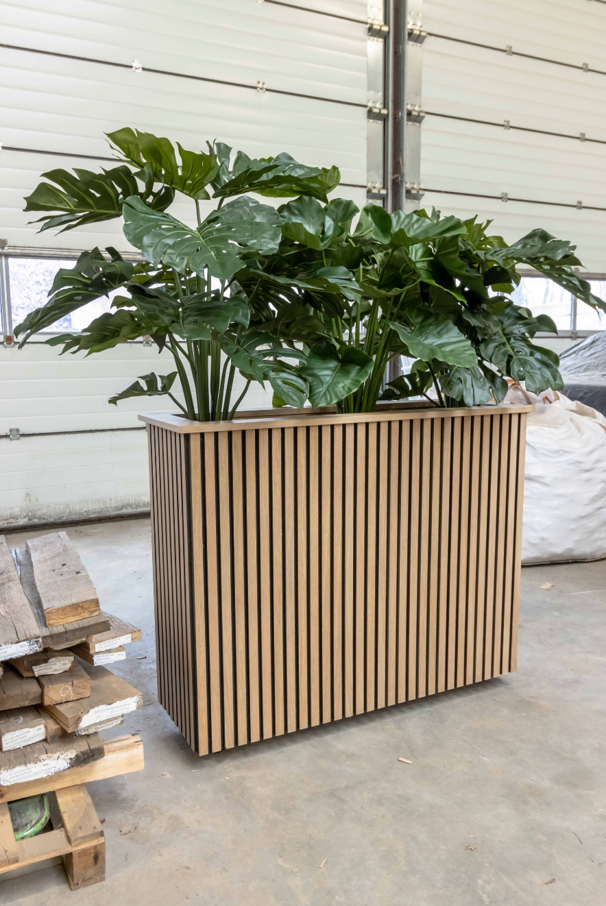 Plantenbak van akupanelen incl. kunstplanten