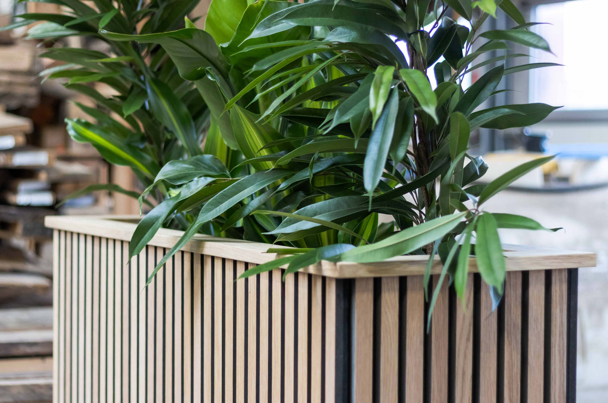 Plantenbak van akupanelen incl. planten