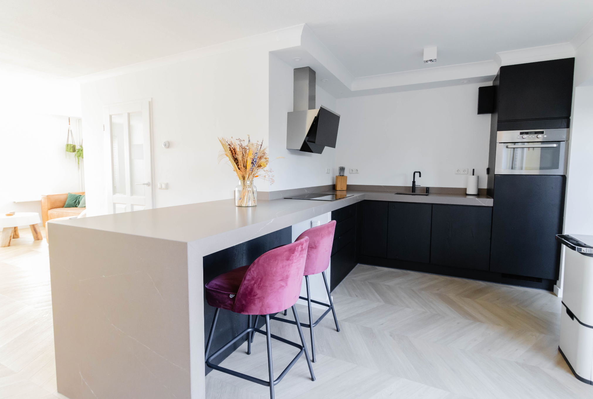 Keuken fronten eiken zwart