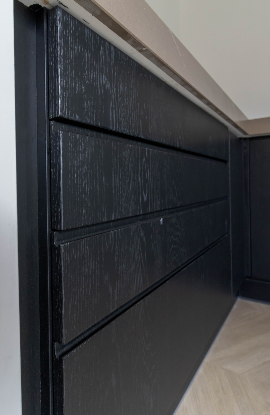 Keuken fronten eiken zwart