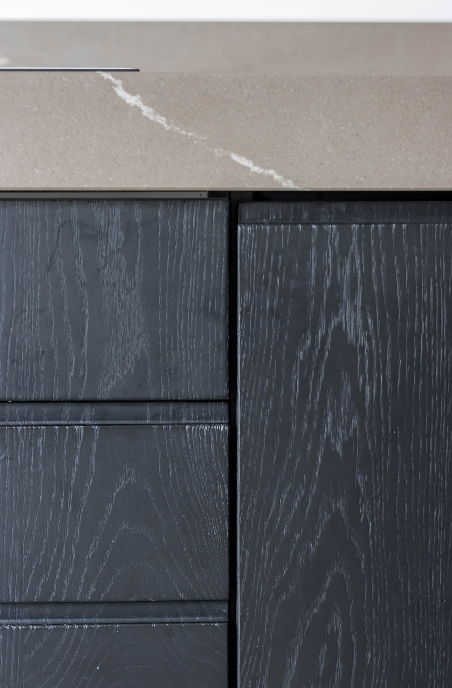 Keuken fronten eiken zwart