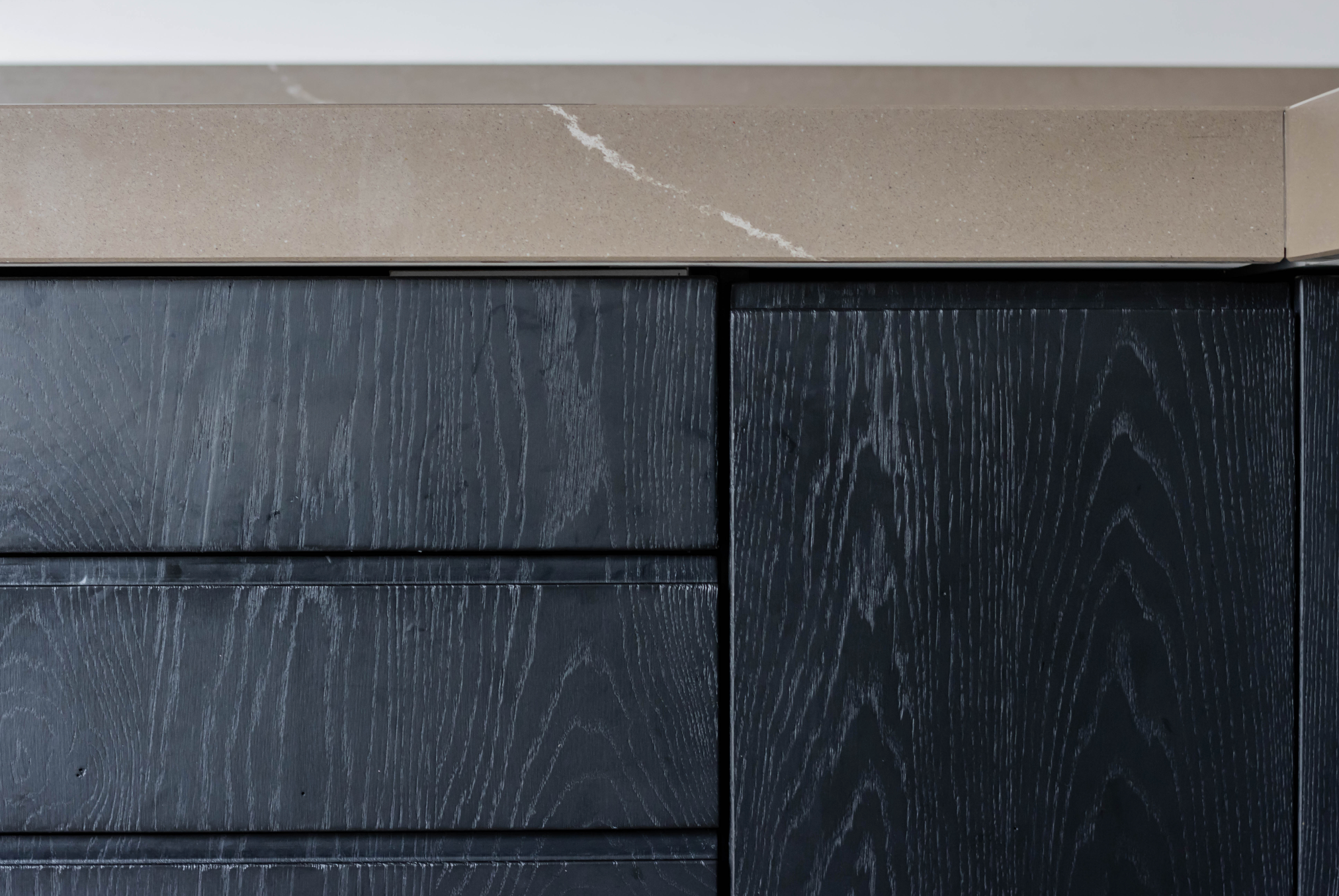 Keuken fronten eiken zwart