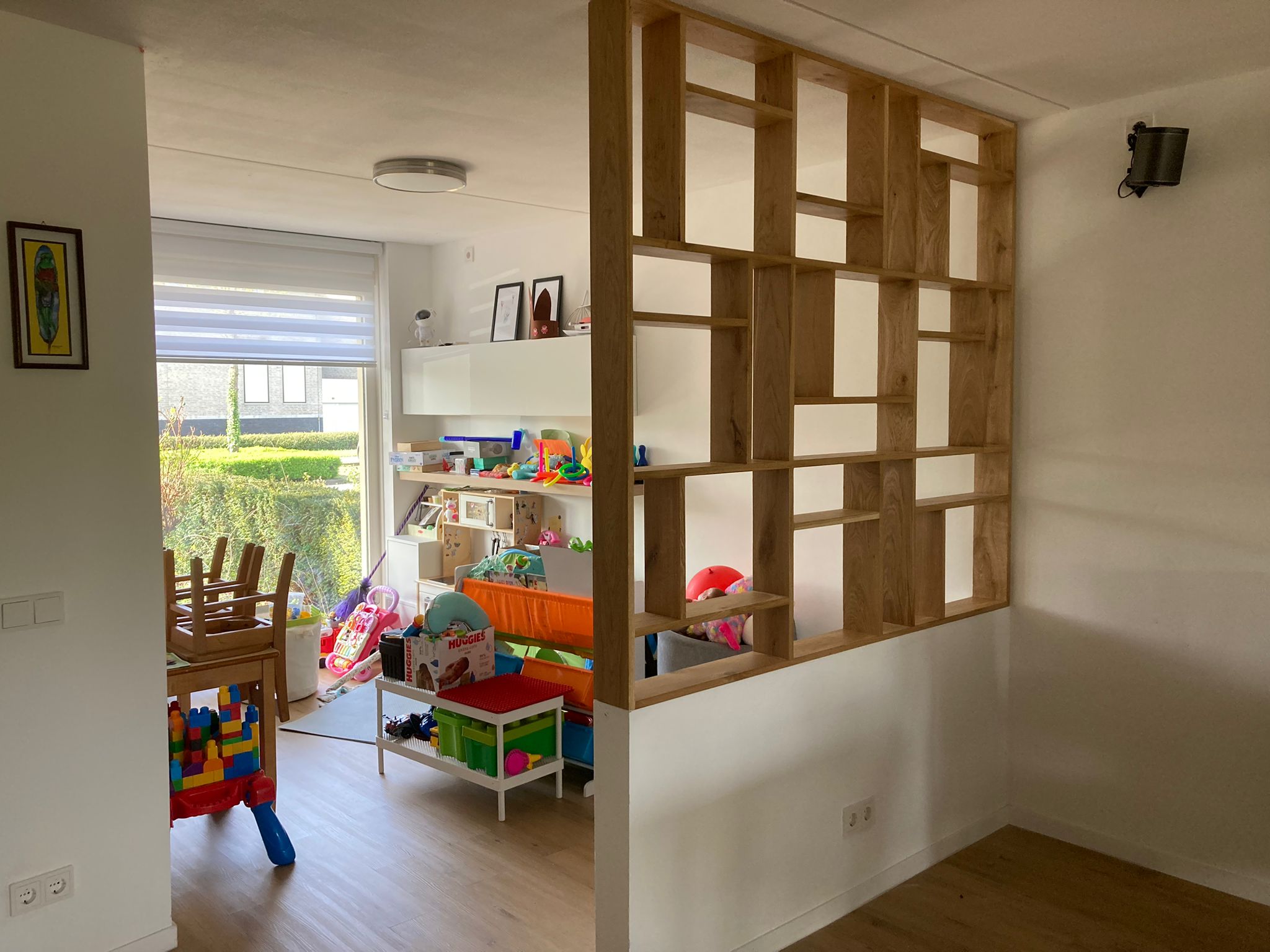 Roomdivider half hoog - Eiken Rustiek