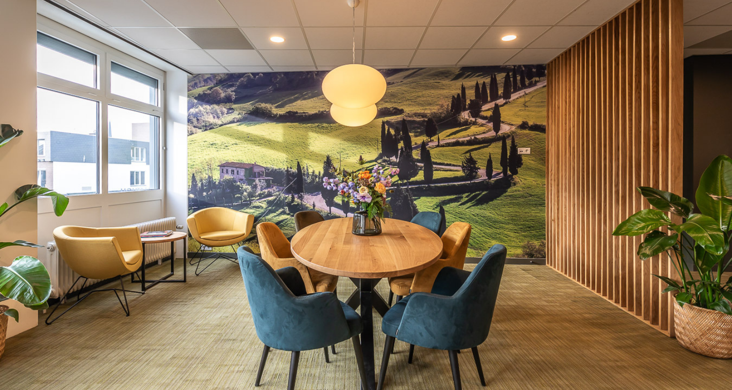 Roomdivider kantoor - Eiken Rustiek