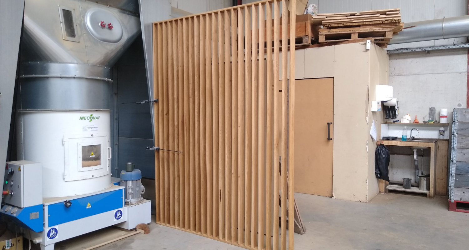 Roomdivider kantoor - Eiken Rustiek