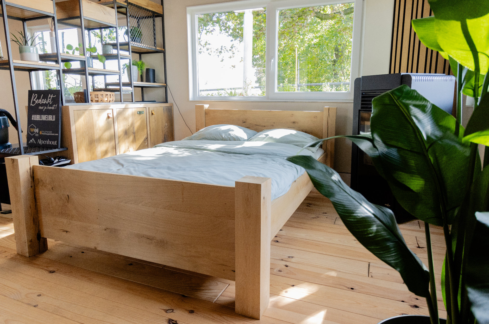 Bed ombouw rustiek eiken - Basic