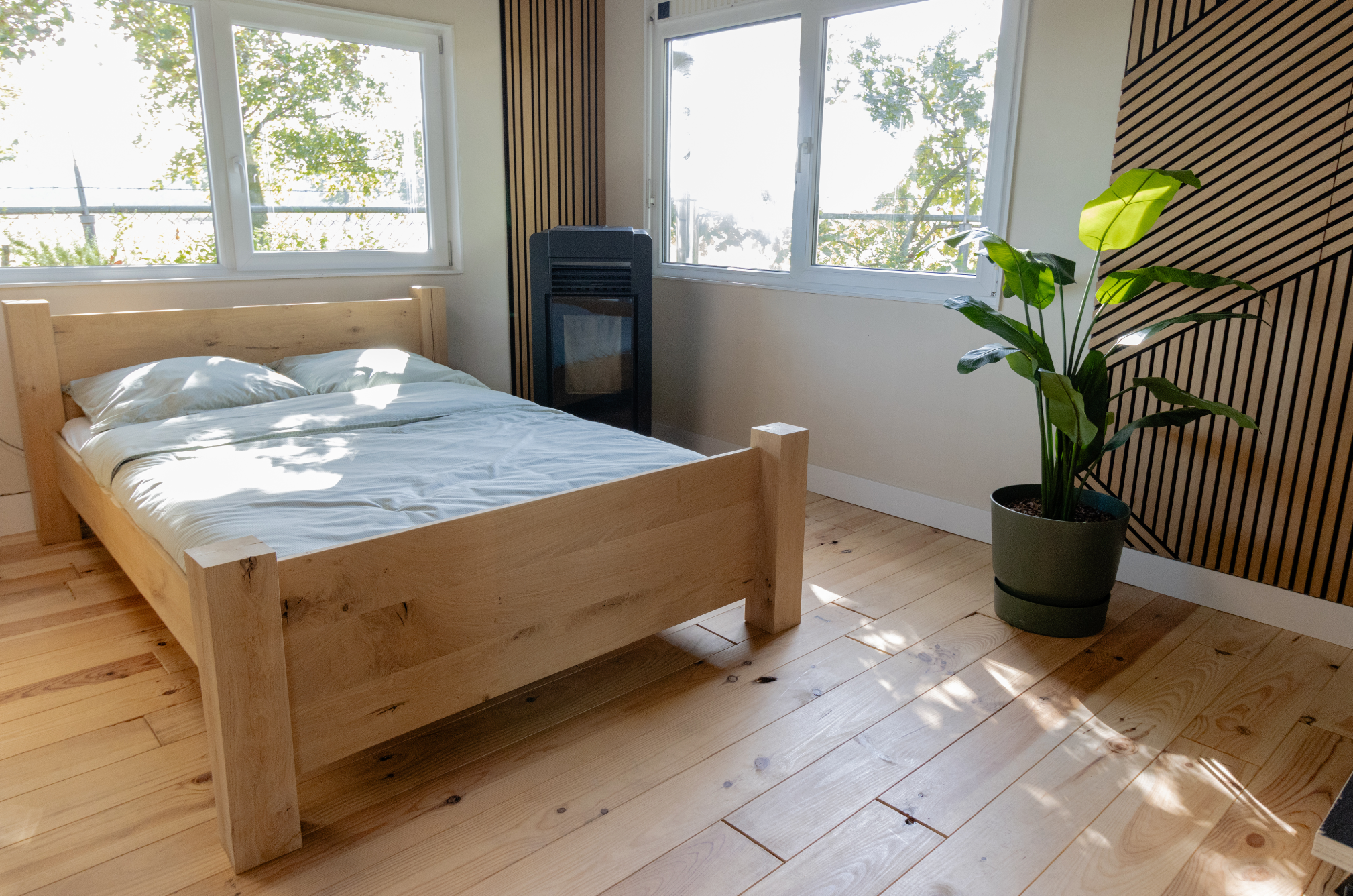 Bed ombouw rustiek eiken - Basic