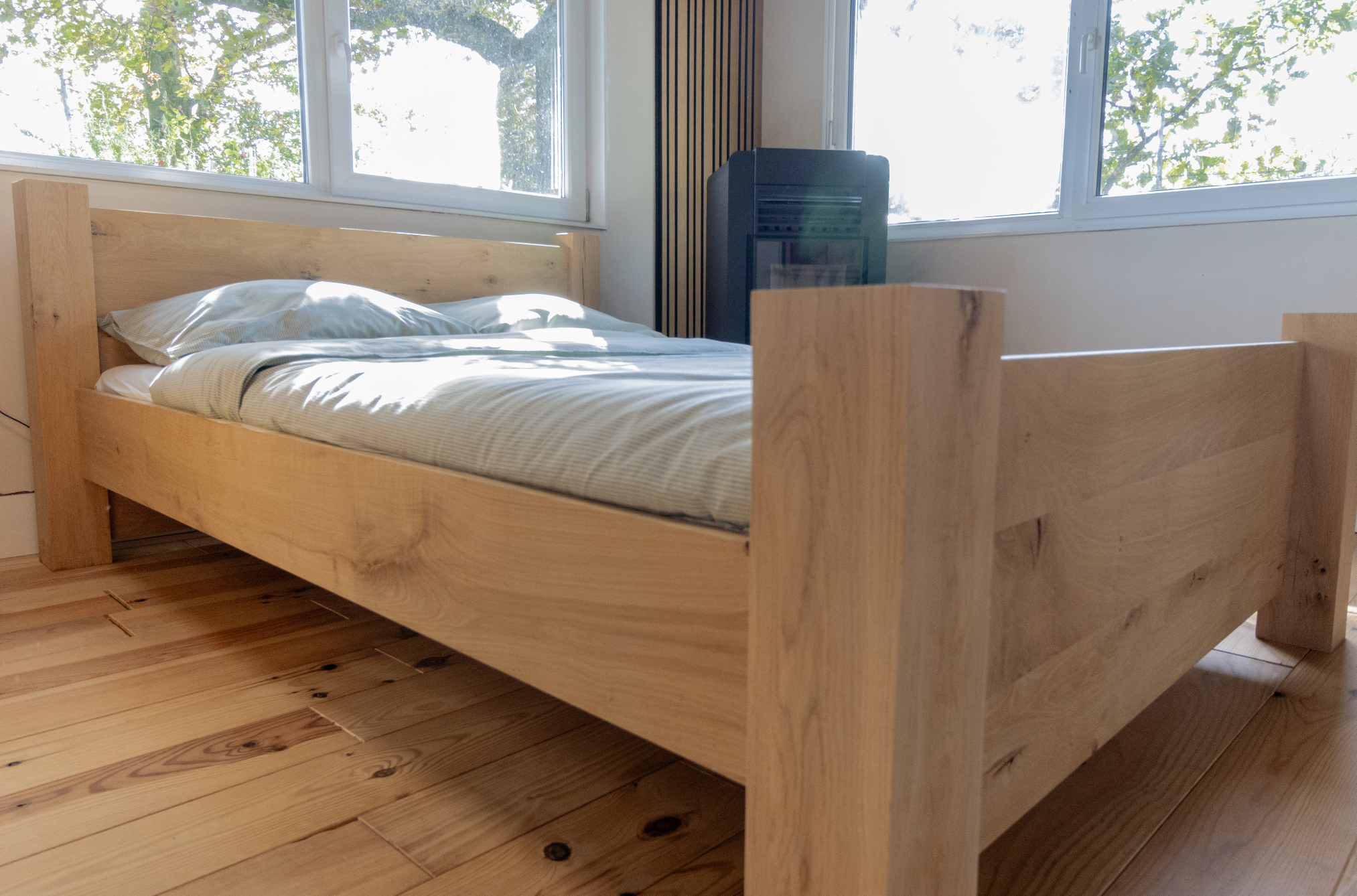 Bed ombouw rustiek eiken - Basic