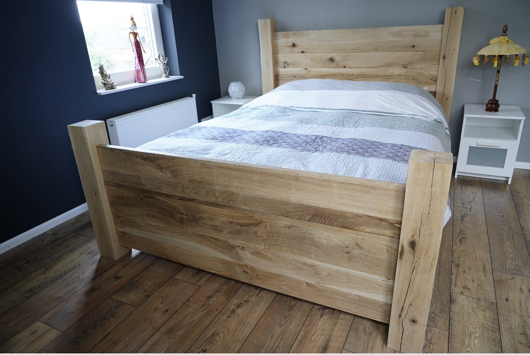 Bed ombouw rustiek eikenhout