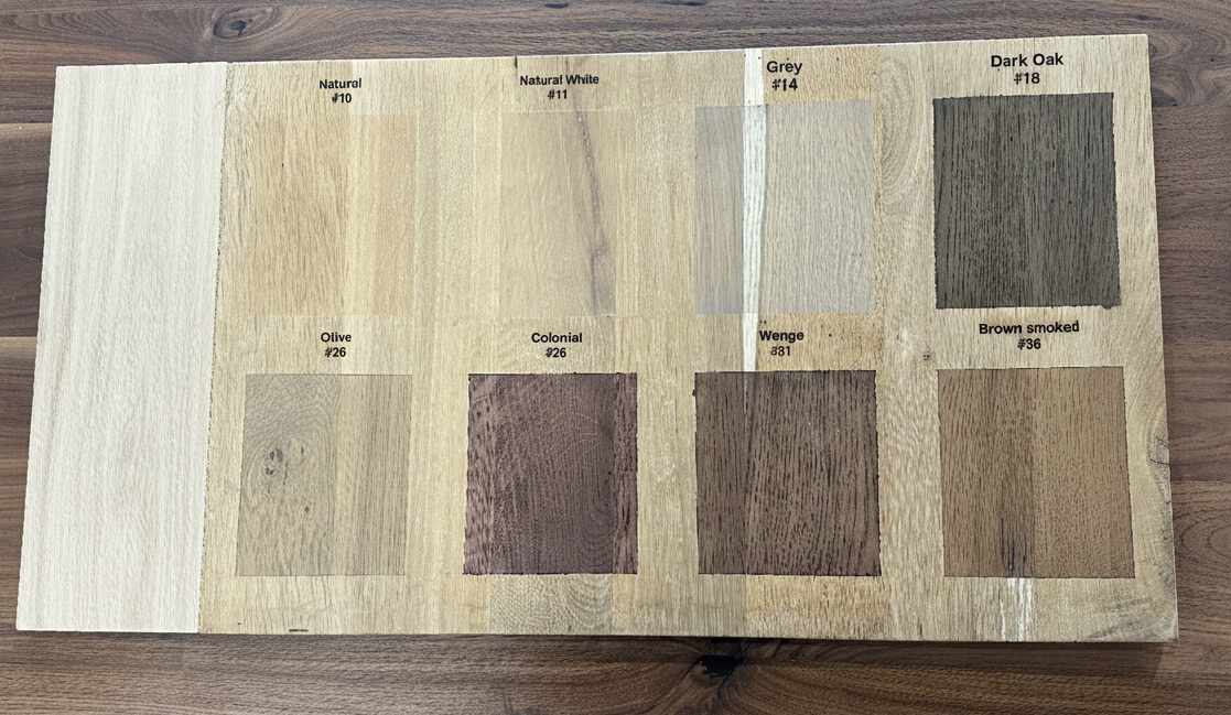 Bed ombouw - Eiken balken "brown smoked".