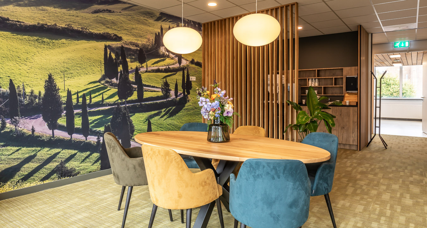 Roomdivider kantoor - Eiken Rustiek