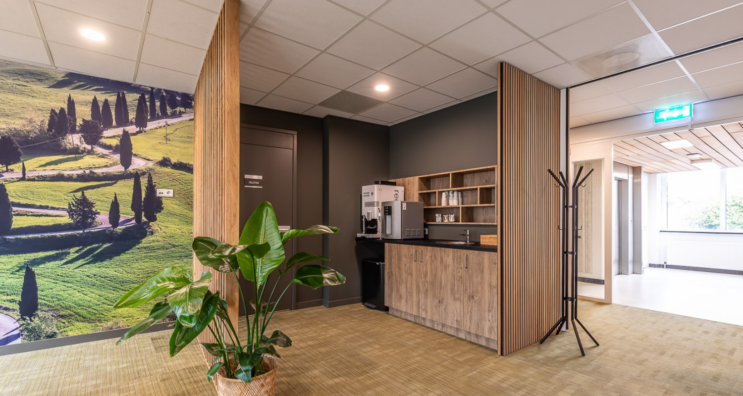 Roomdivider kantoor - Eiken Rustiek