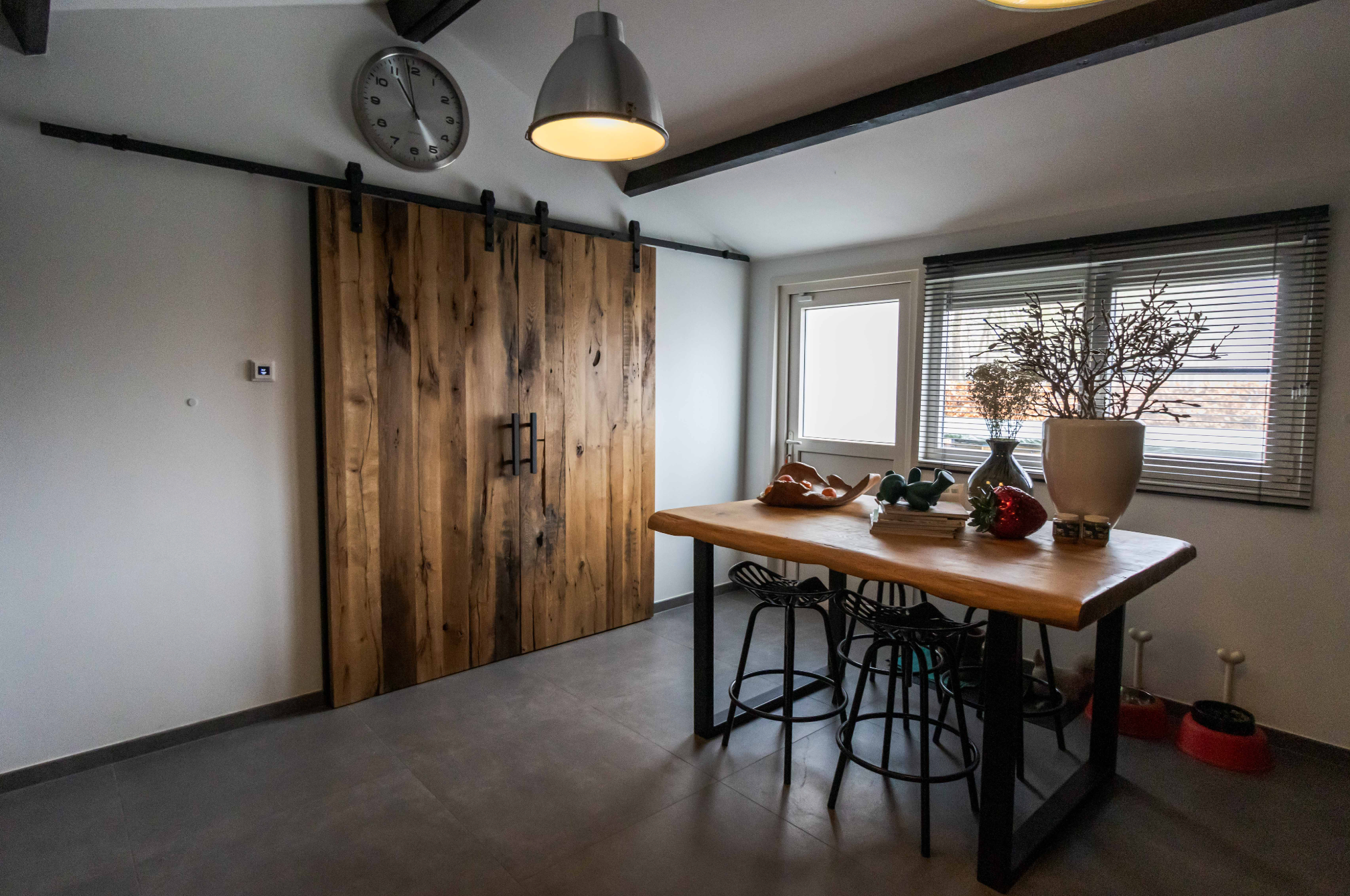 Dubbele schuifdeur Barnwood Geschaafd