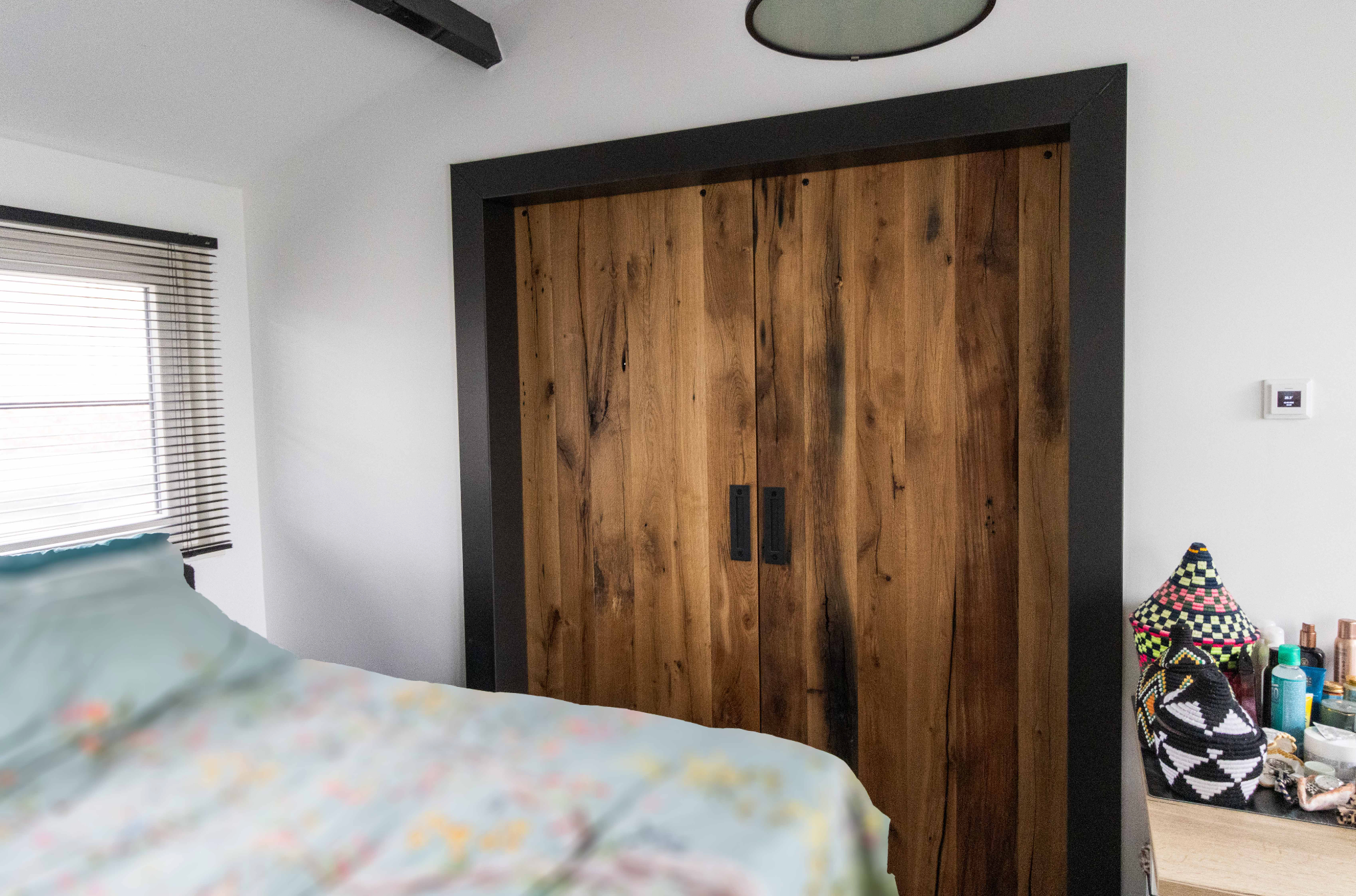 Dubbele schuifdeur Barnwood Geschaafd