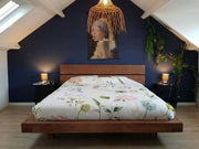 Bed ombouw - Eiken balken "brown smoked".
